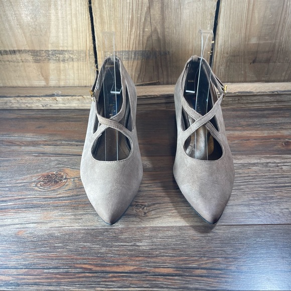 Daniela luxury brand brown gray with block heel womens shoes size 7 (38) - Picture 11 of 16